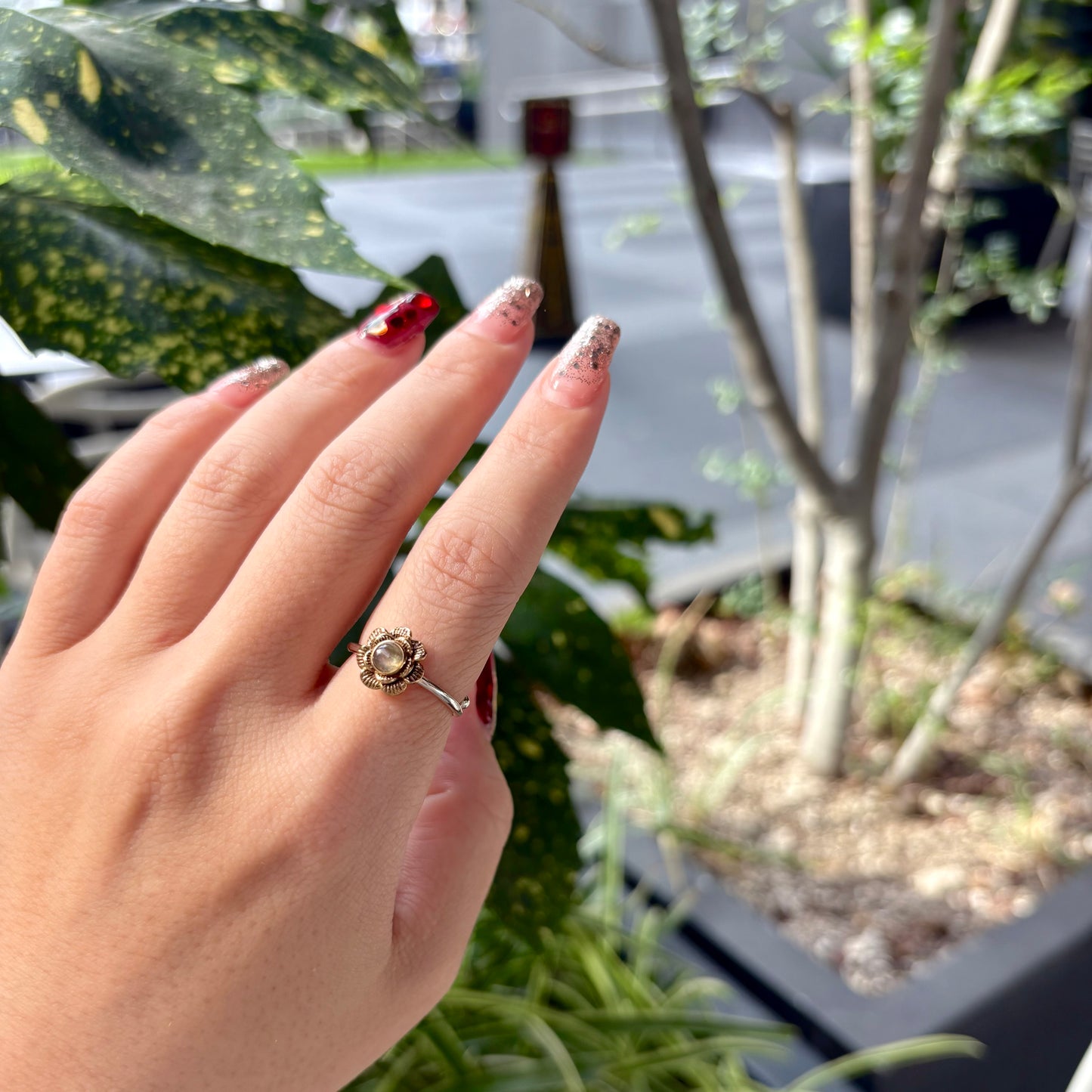 Flower design ring 20