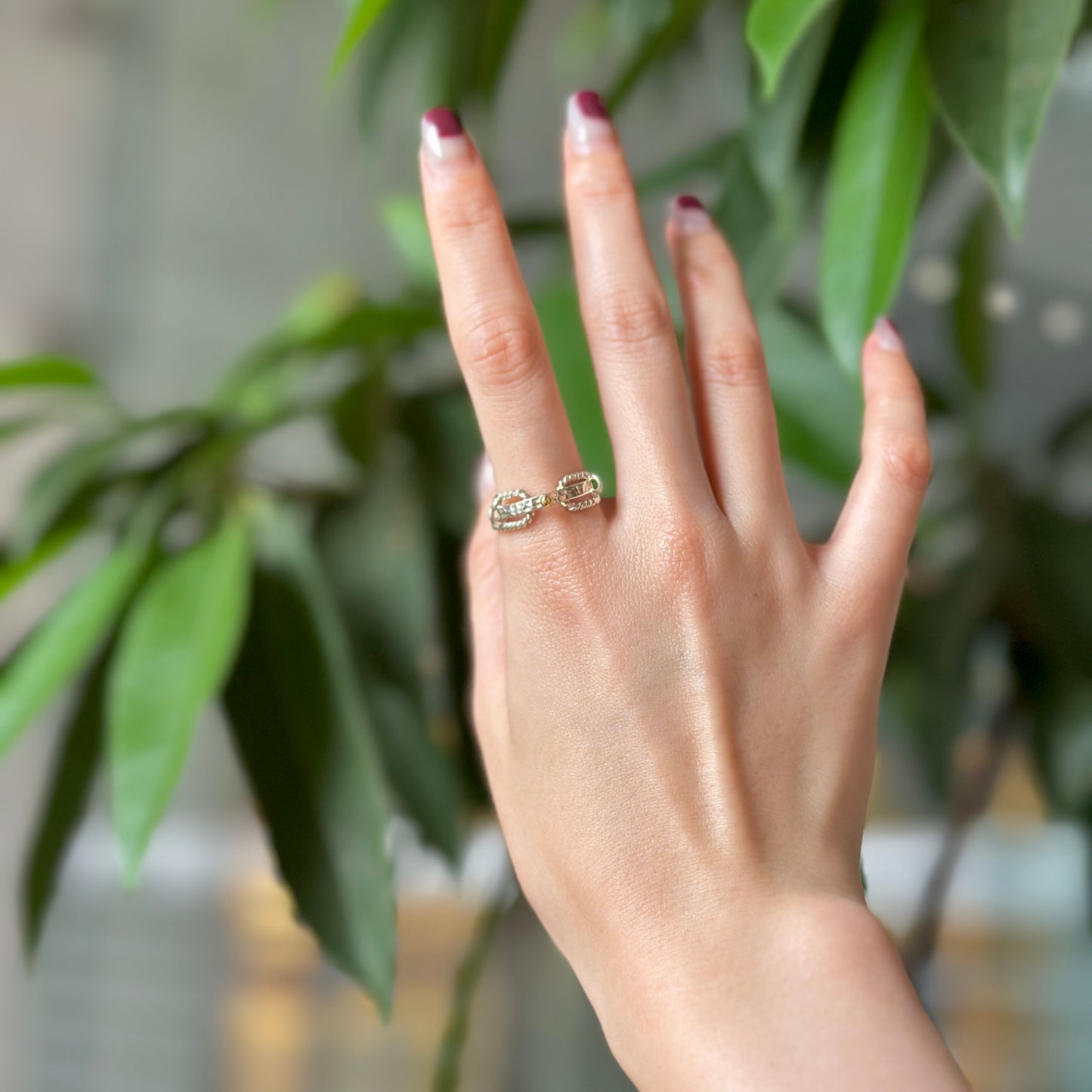 Silver925×Brass plain ring 17
