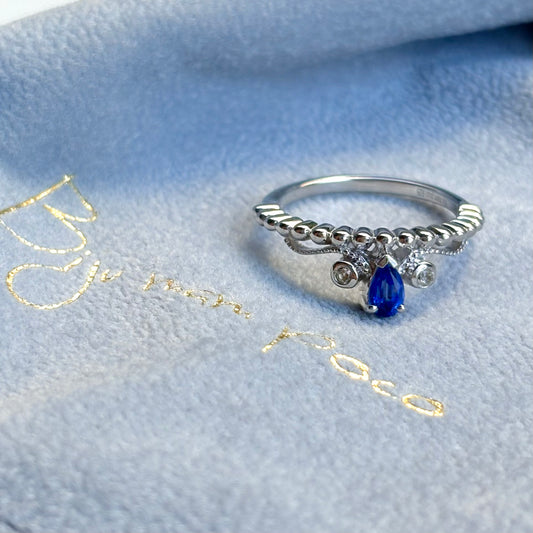 【Biju mam poco】Tiara ring  -Blue kyanite-