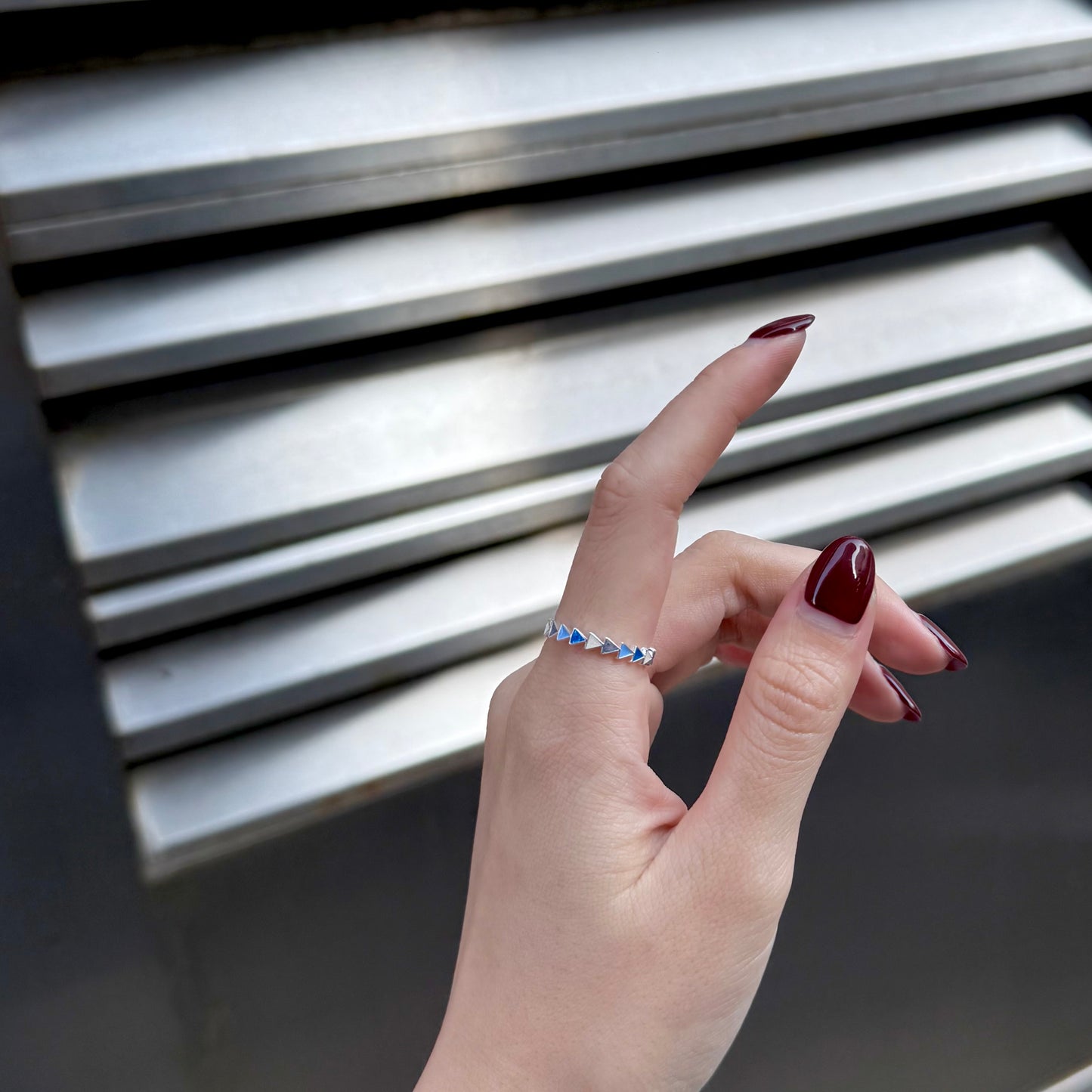 Triangle enamel ring 1