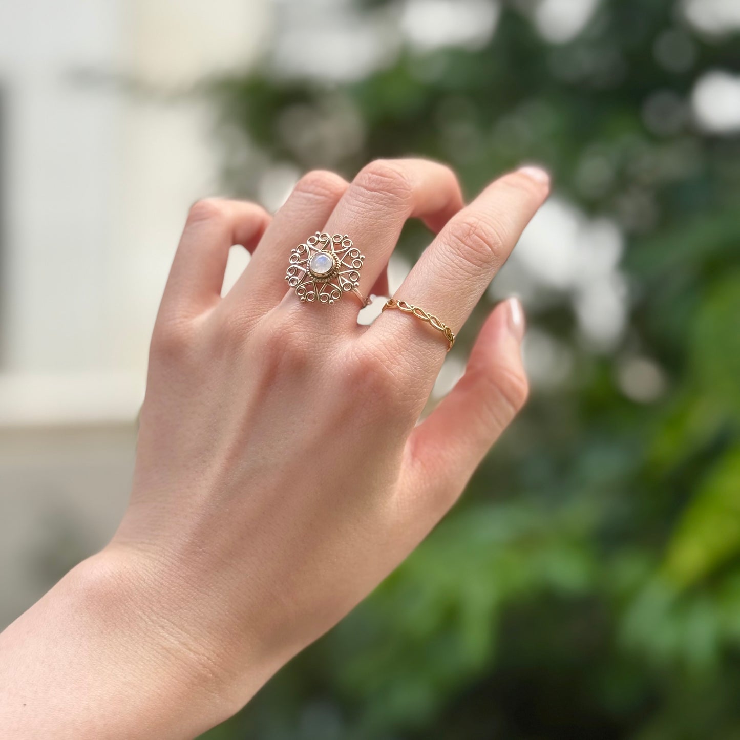 Flower design ring 13