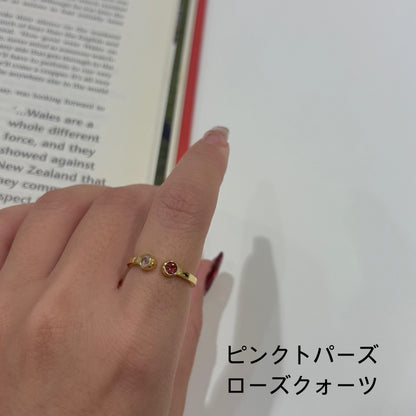 Brass 2stone ring 2