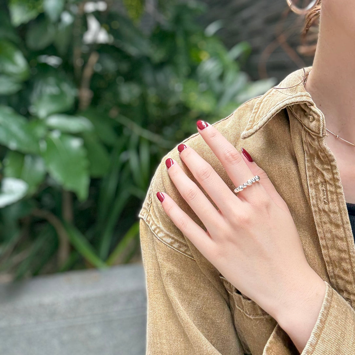 White topaz ring 16