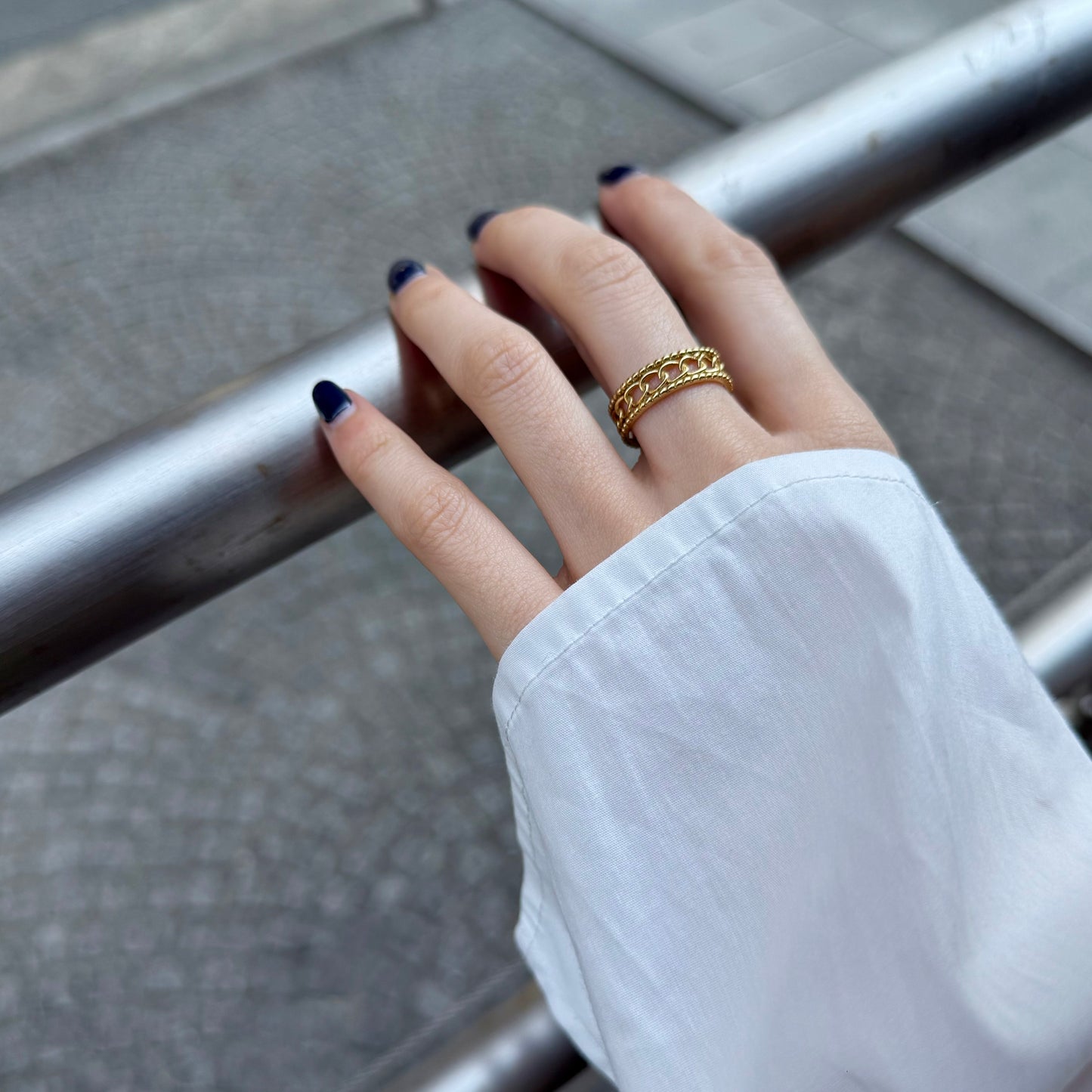 Brass plain ring 53