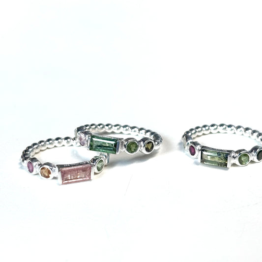 Multi tourmaline ring 4