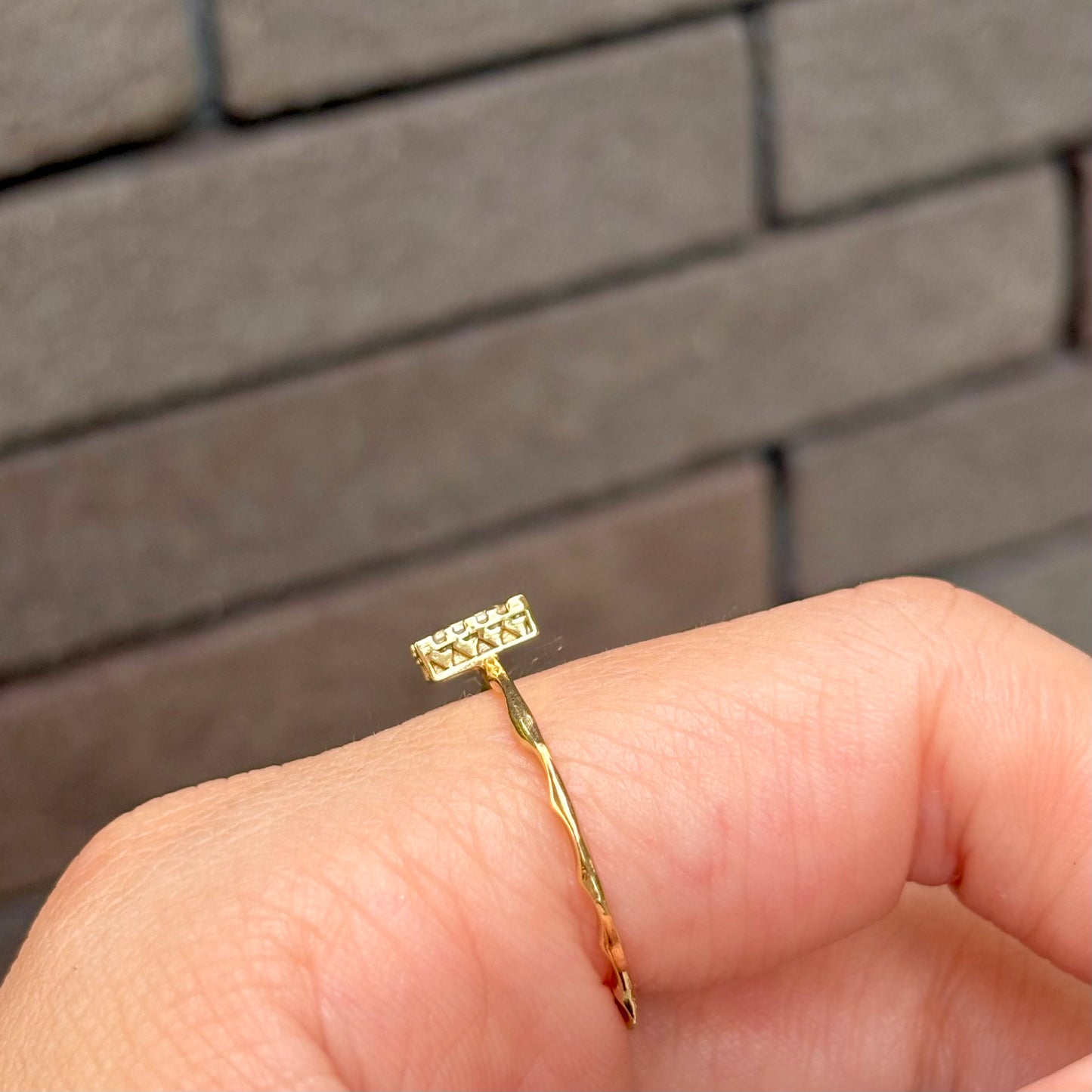 Brass petit ring 12