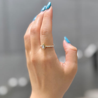 Silver925×Brass petit ring 4