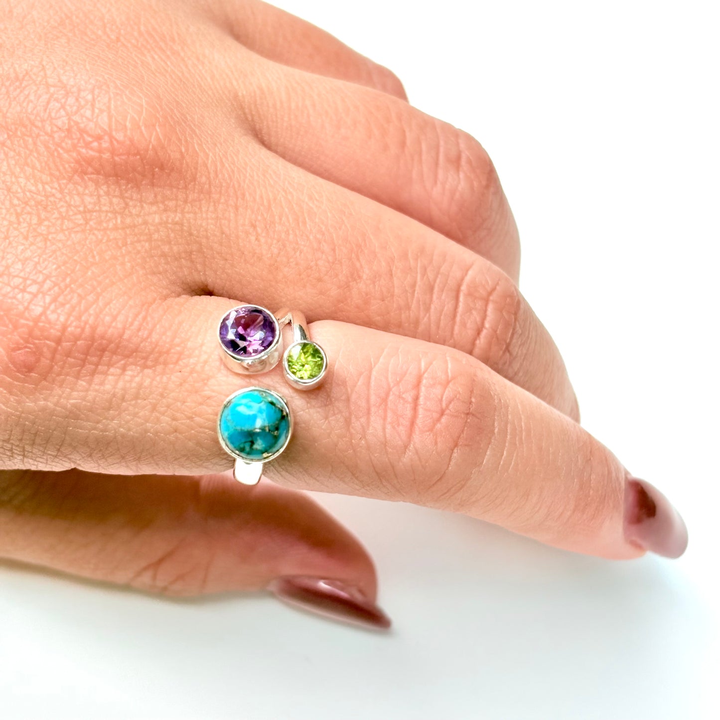 Silver925 3stone ring 1