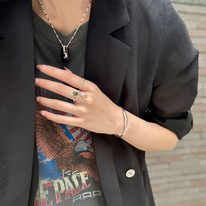 Silver925×brass design ring 23