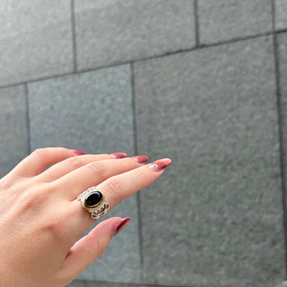 Connect ring〈 Black ＆ Gold 〉