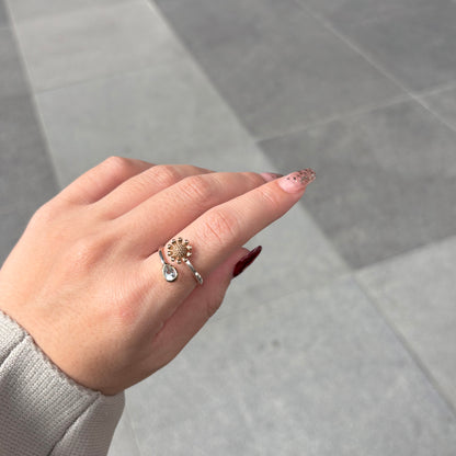 Flower design ring 21