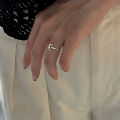 Moon＆Star plain ring