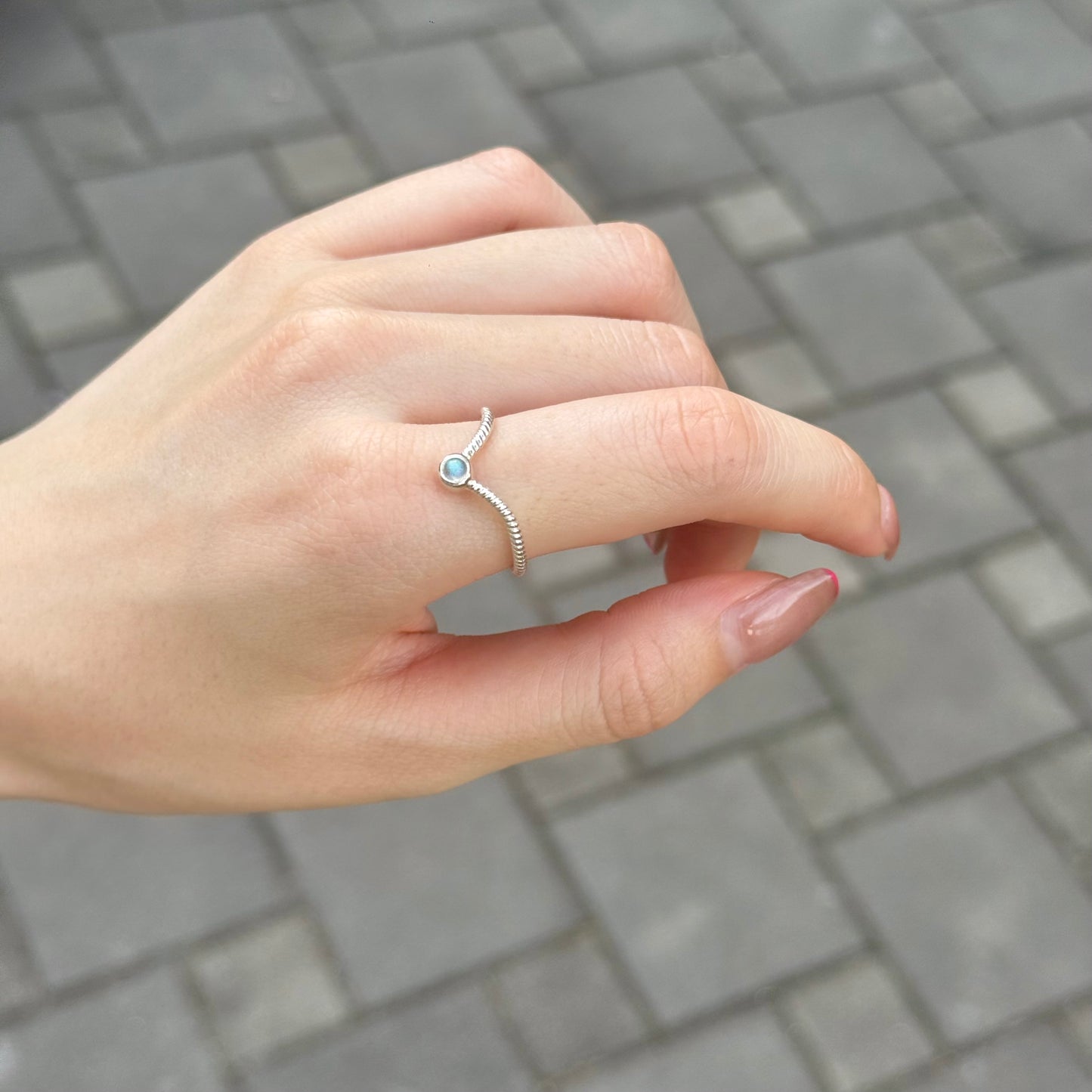 Silver925 V design ring 6