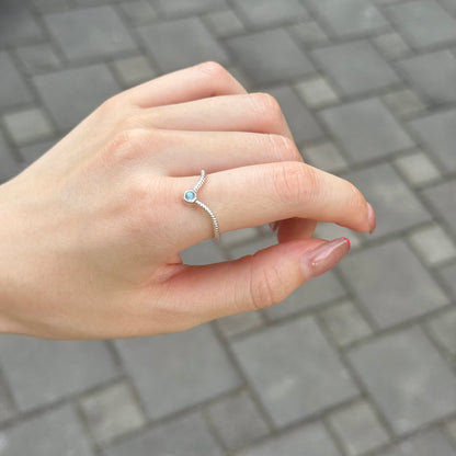 Silver925 V design ring 6