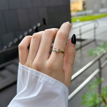 Brass Cat design ring 2