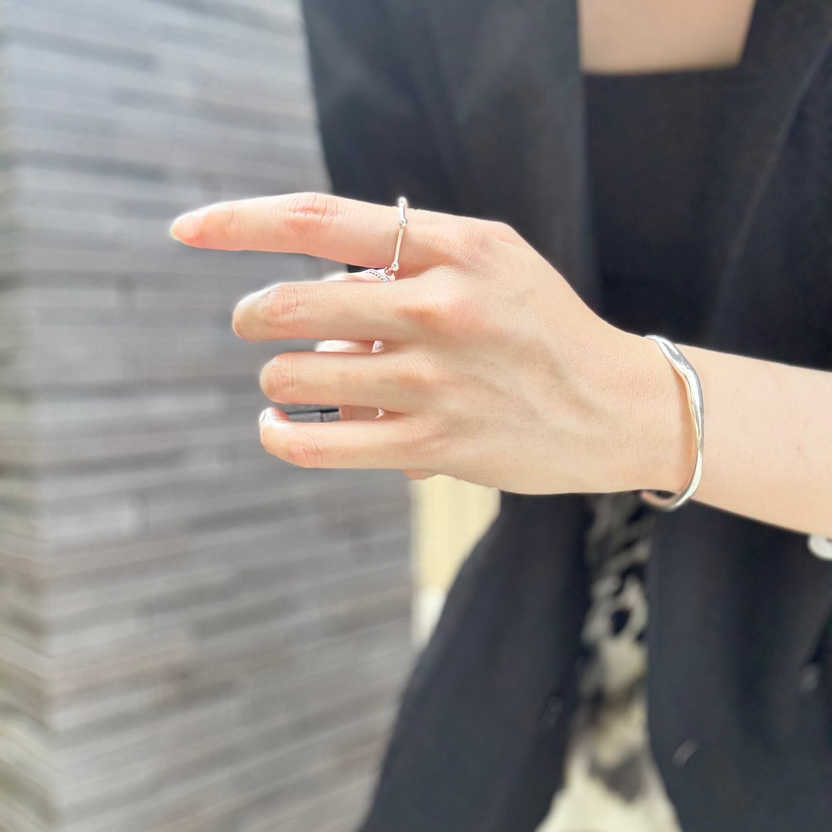 Silver925 plain ring〈Pentagon〉