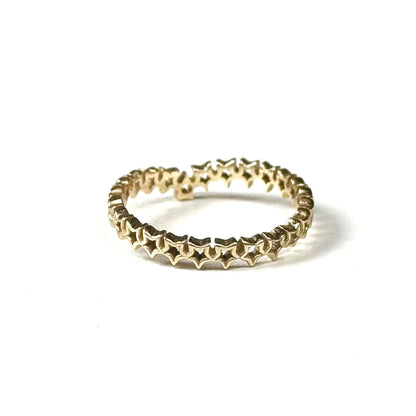 Brass star plain ring 13