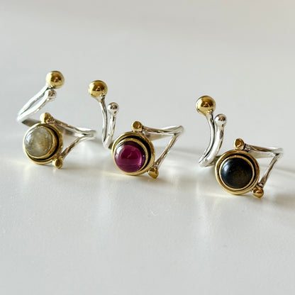 Silver925×brass design ring 23