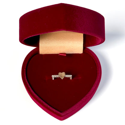 Heart plain ring 59