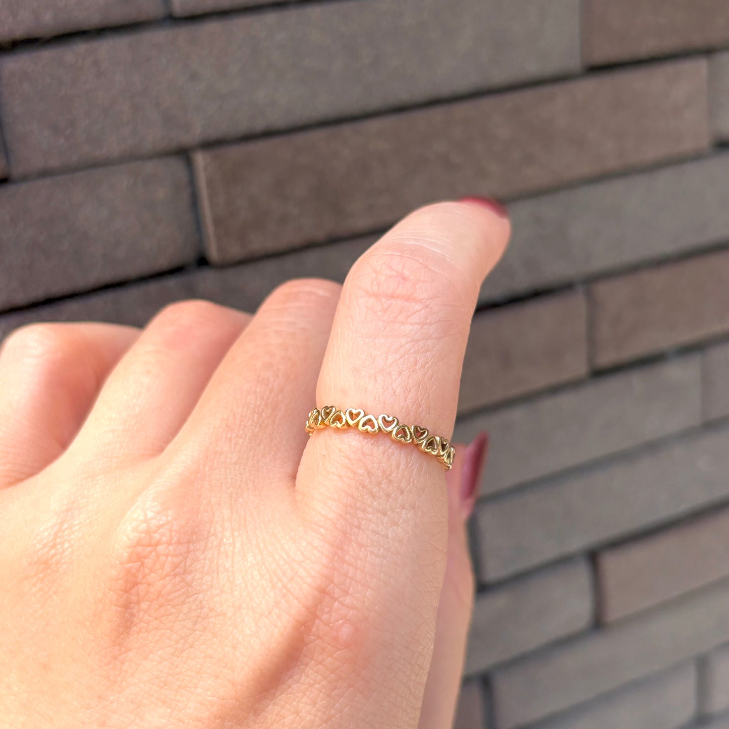 Brass Heart plain ring 1