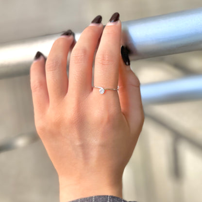 White topaz ring 9