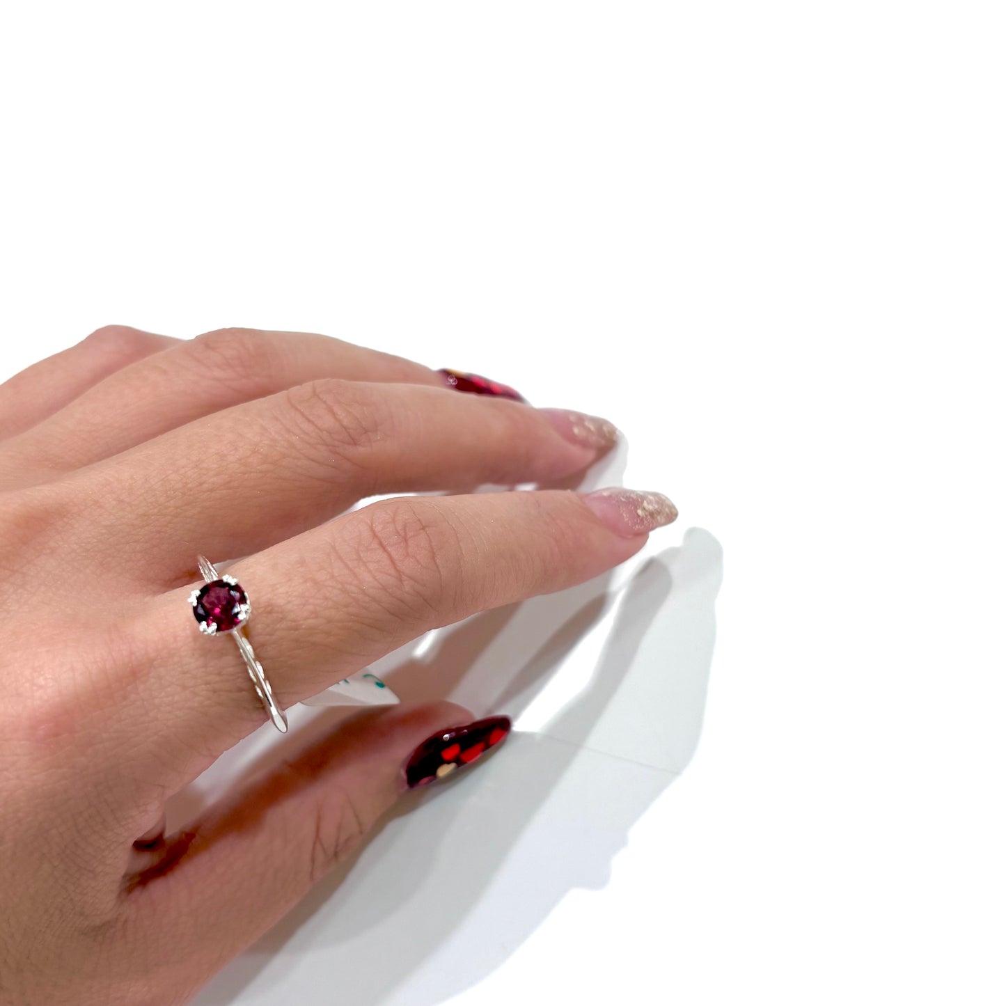 Heart design ring 〈Rohdolite  Garnet〉