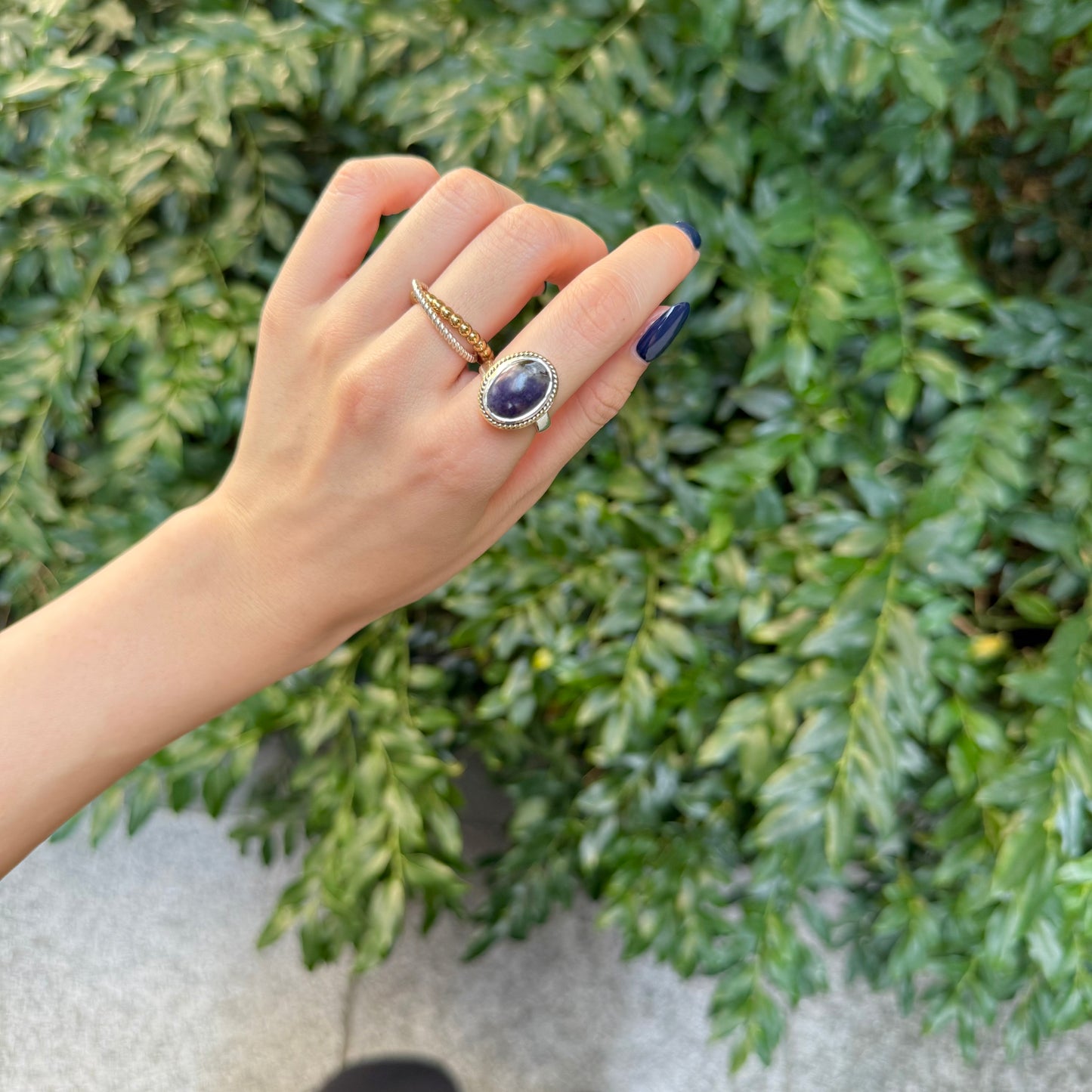 Silver925×Brass design ring 9