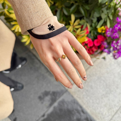 Brass 2stone ring 8