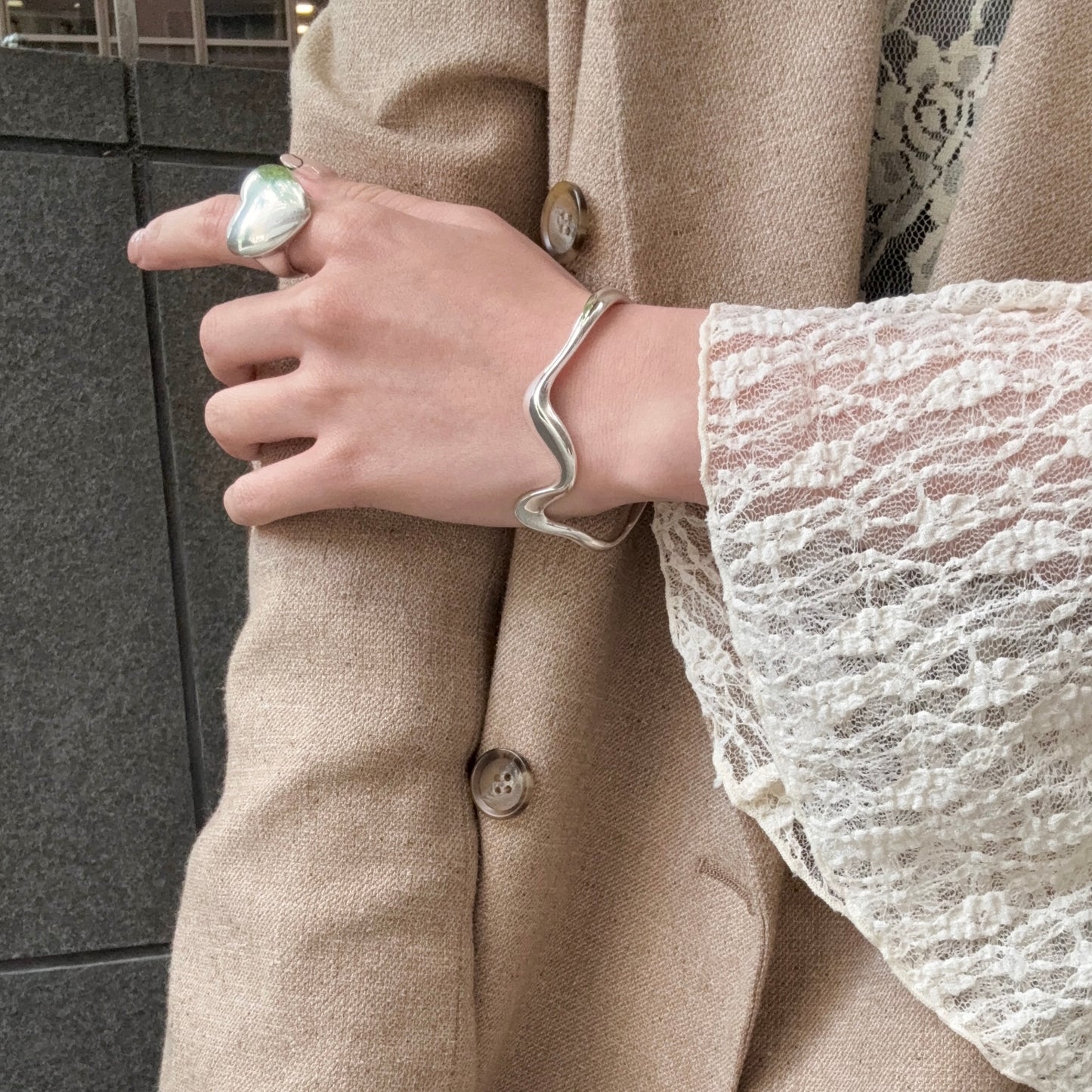 Silver925 plain bangle