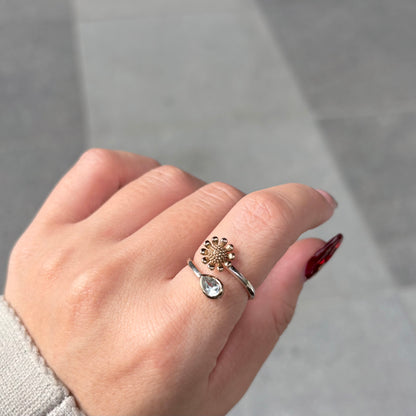 Flower design ring 21