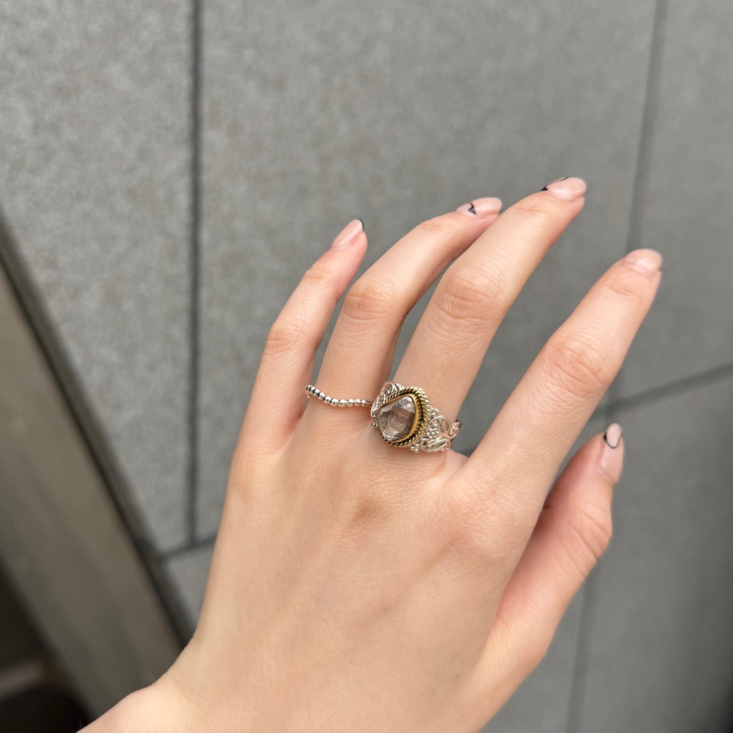 Herkimer Diamond ring 10