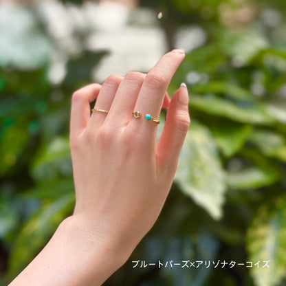 Brass 2stone ring 12