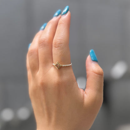 Silver925×Brass petit ring 5