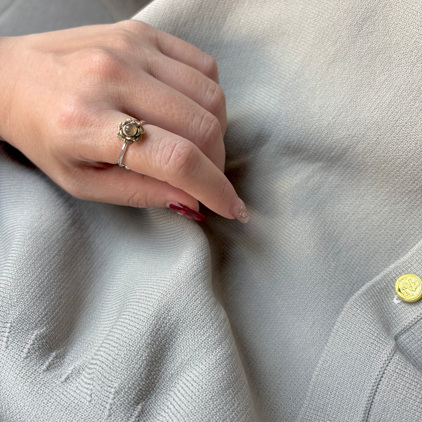 Flower design ring 20