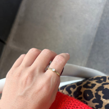Brass petit ring 13