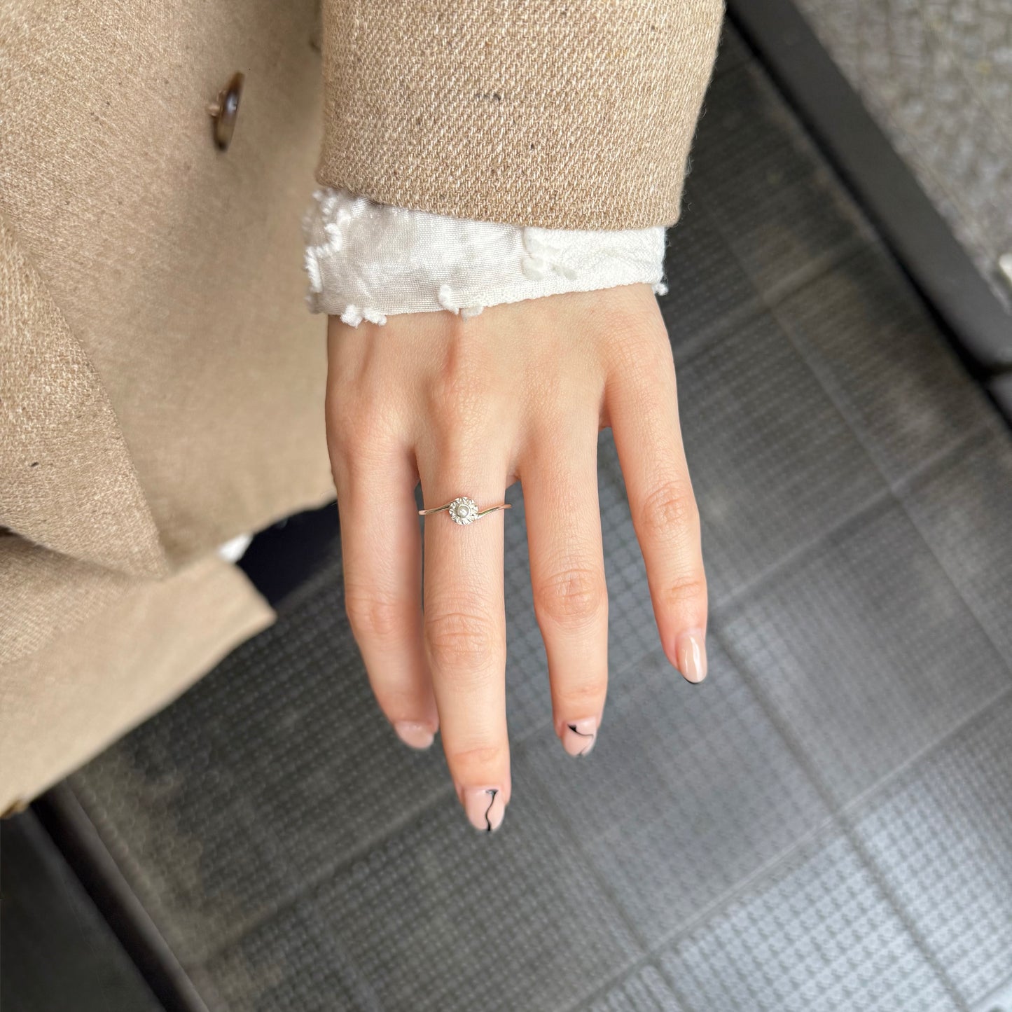 Flower design ring 9