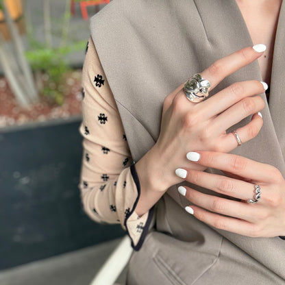 Silver925 plain ring 19
