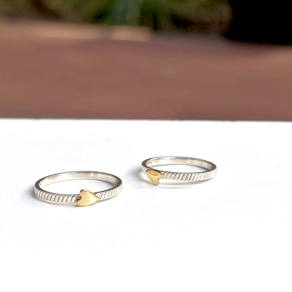 Heart plain ring 52