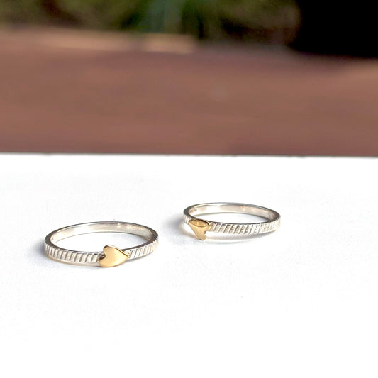 Heart plain ring 52