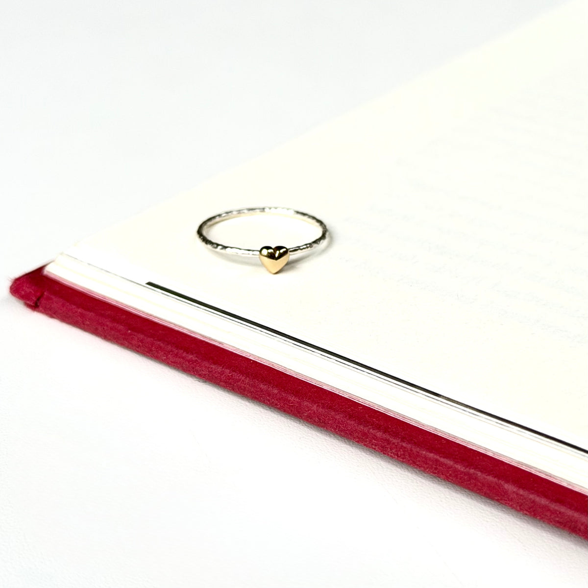 Silver925×brass Heart plain ring