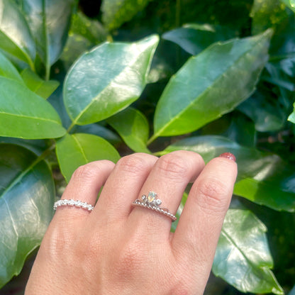 【Biju mam poco】White topaz ring 3