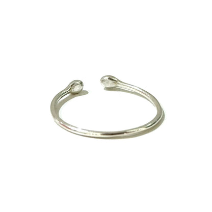 Silver925 plain ring & ear cuff