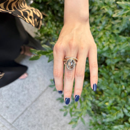 Silver925×Brass design ring 9