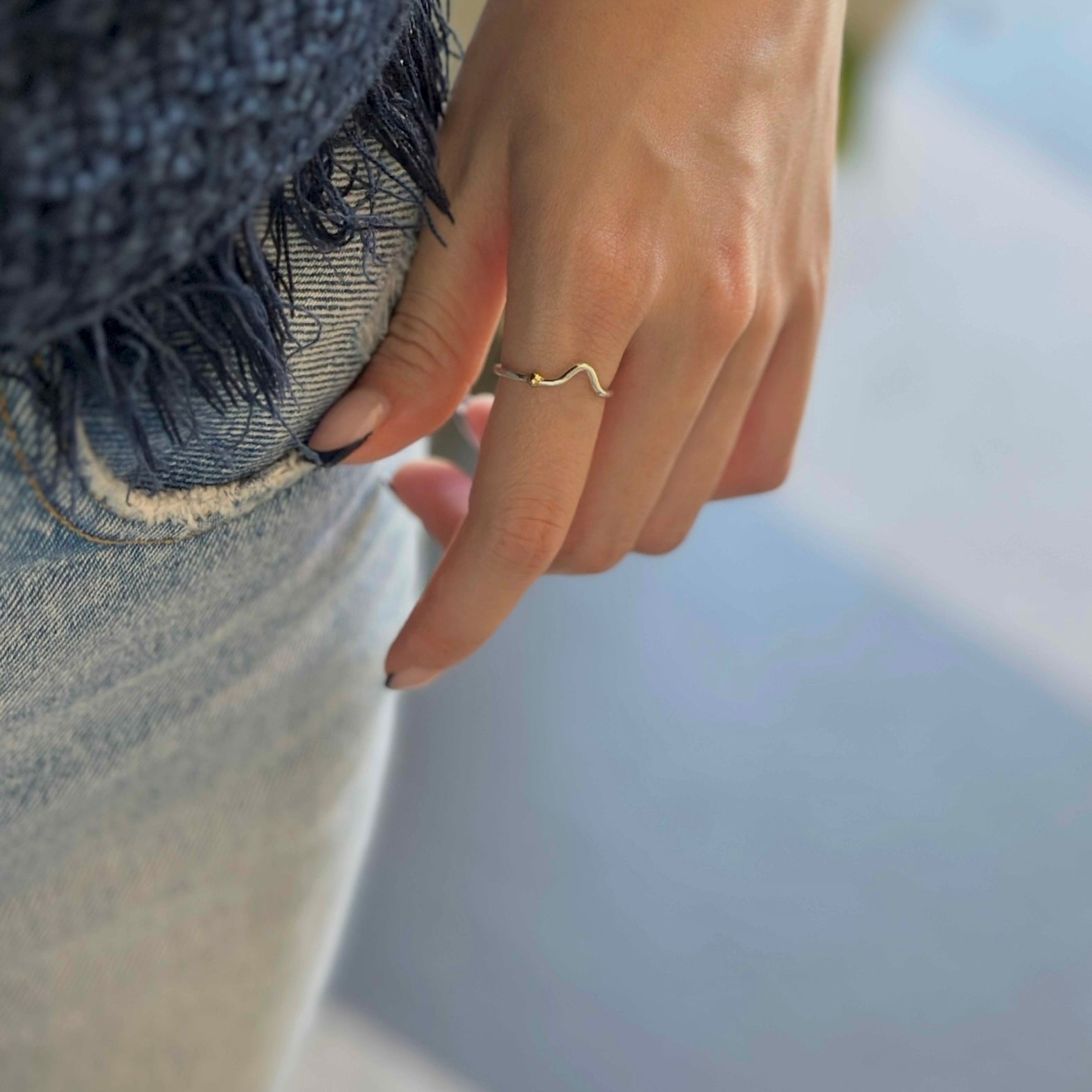 Silver925×Brass plain ring 19 – Biju mam