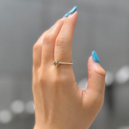 Silver925×Brass petit ring 3