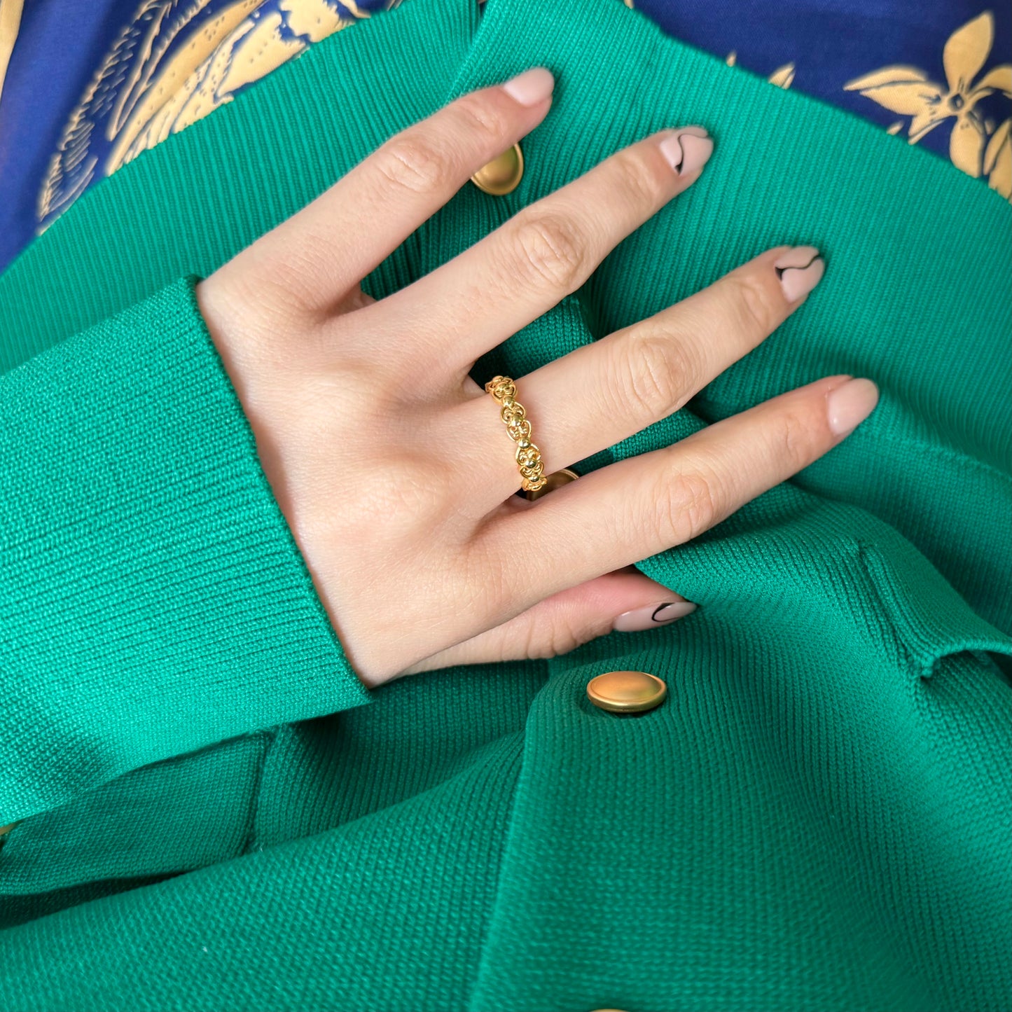 Brass plain ring 62