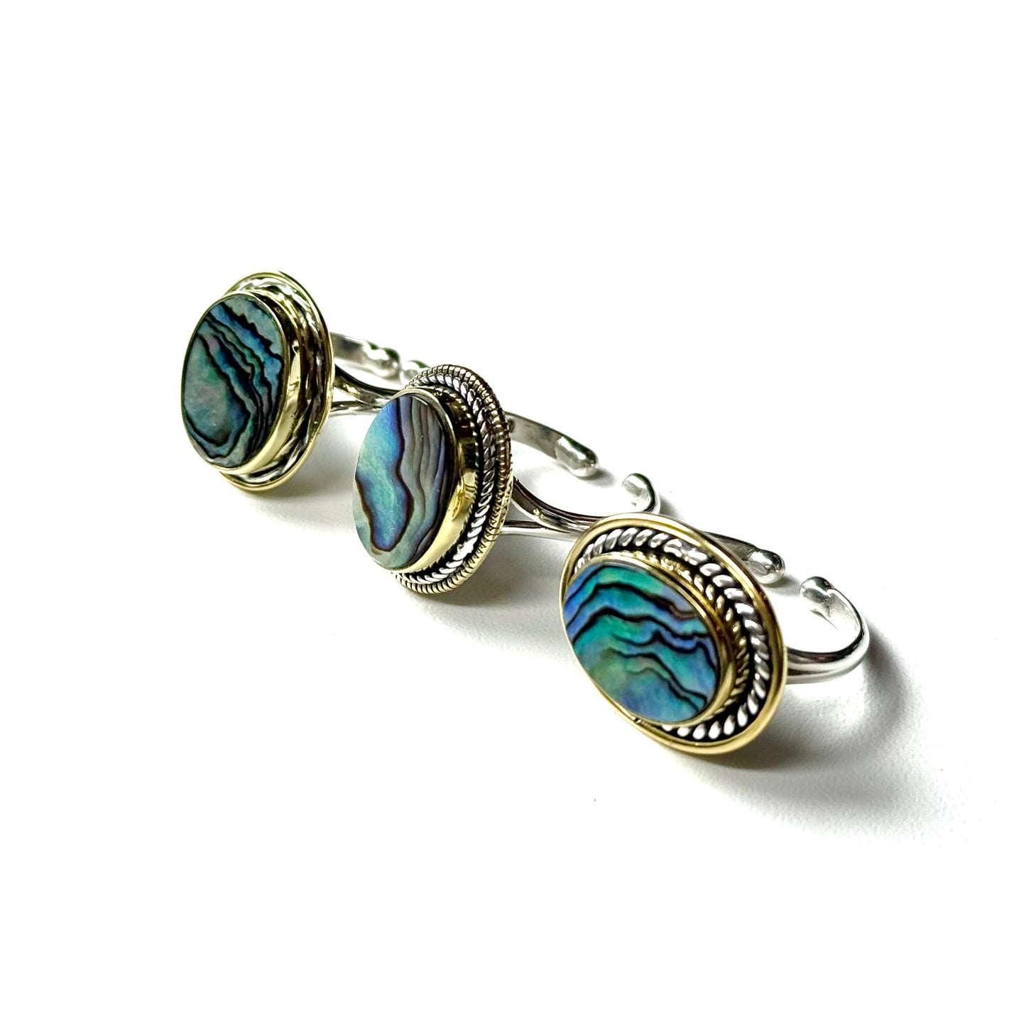 Abalone shell design ring 1