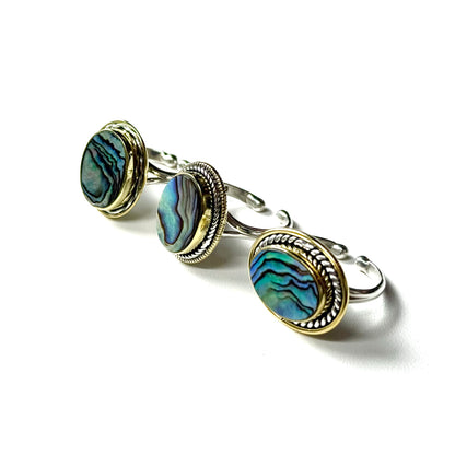 Abalone shell design ring 1