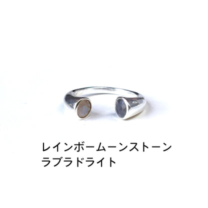 Silver925 2stone ring 19