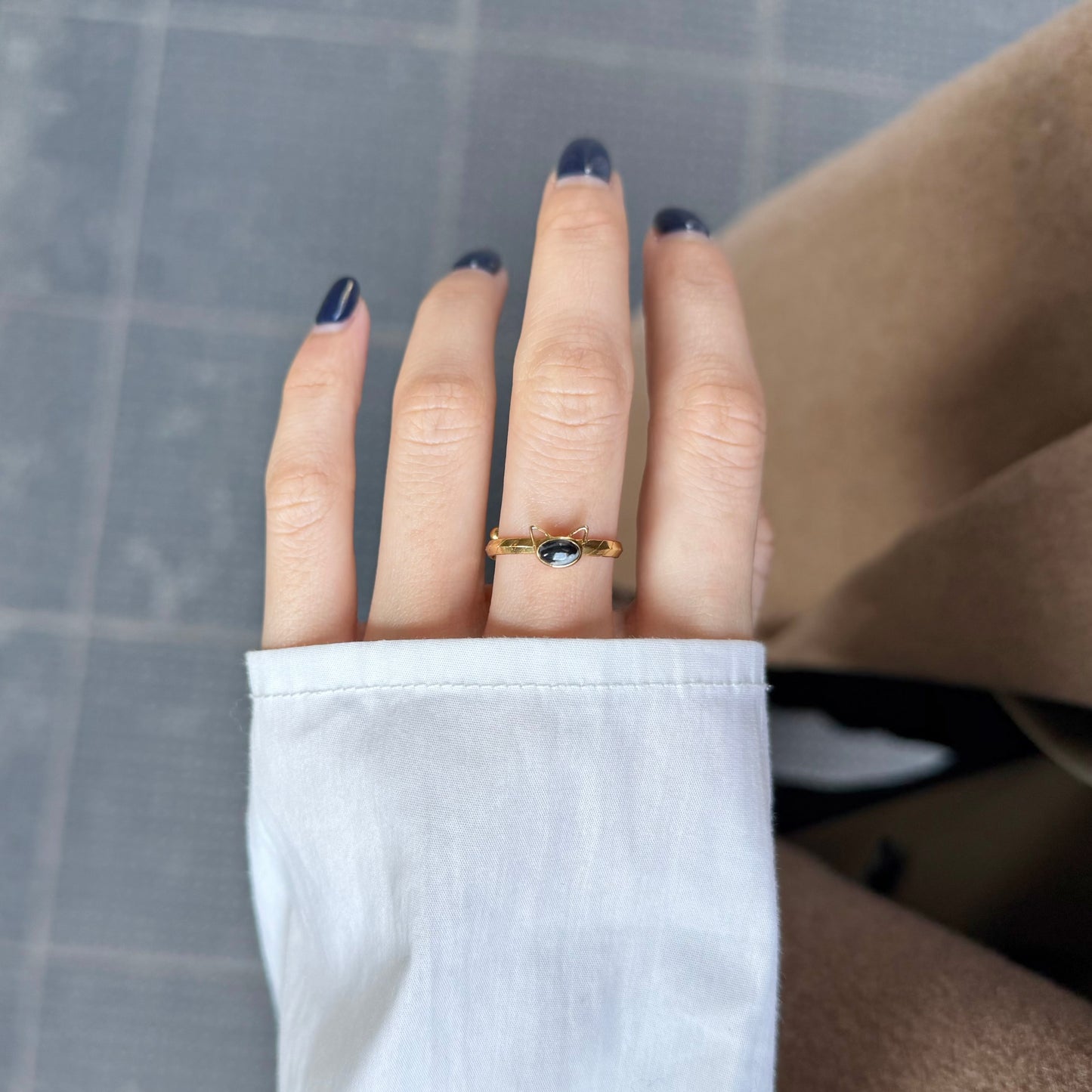 Brass Cat design ring 2